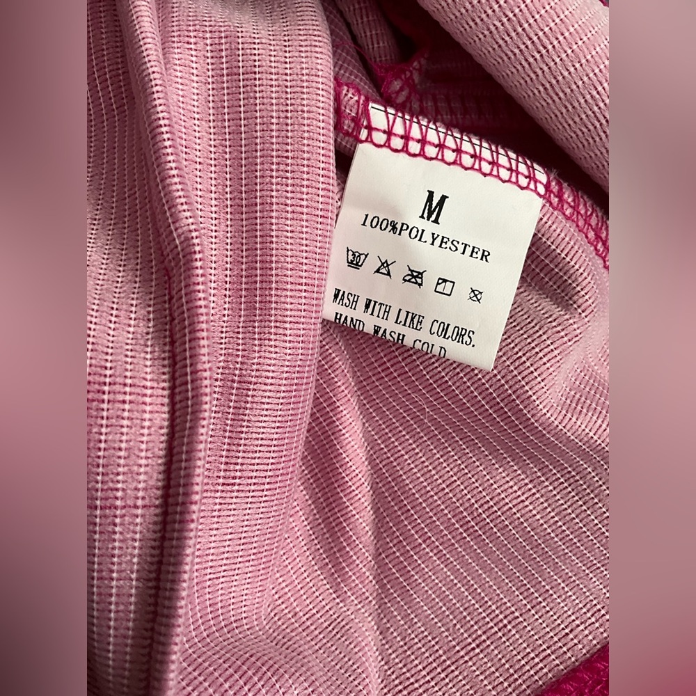NWOT Y2K Retro | SZ M | Velvet Pink Boho Button-Up Vest Top - Picture 8 of 8